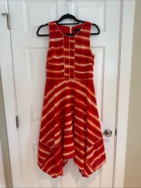 Donna Karan Women’s Striped Dress Asymmetrical - Small